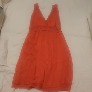 Coral colored dress